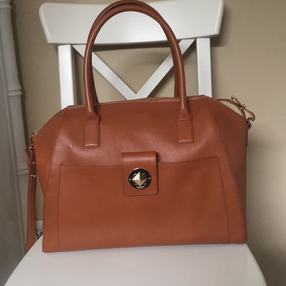 Kate Spade large Catalina satchel in saddle